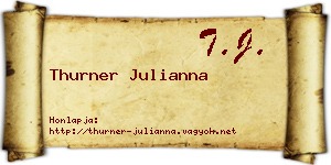 Thurner Julianna névjegykártya